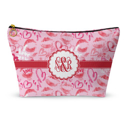 Lips n Hearts Makeup Bag - Large - 12.5"x7" (Personalized)