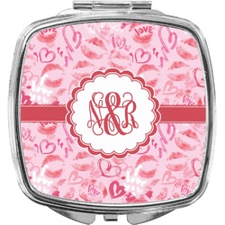 Lips n Hearts Compact Makeup Mirror (Personalized)