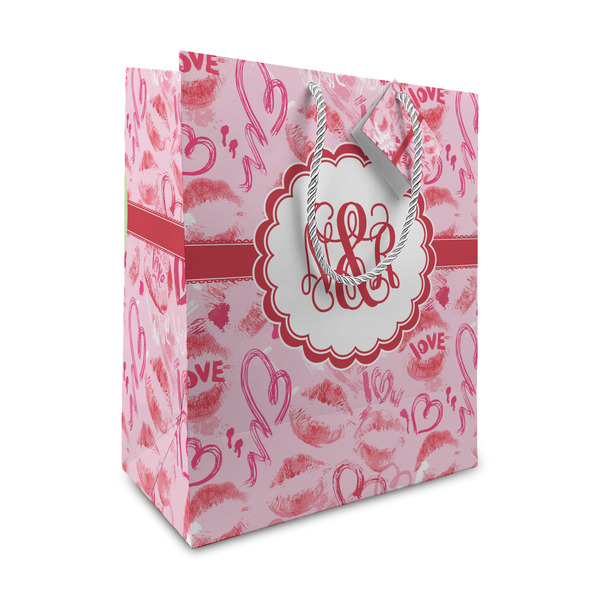 Custom Lips n Hearts Medium Gift Bag (Personalized)
