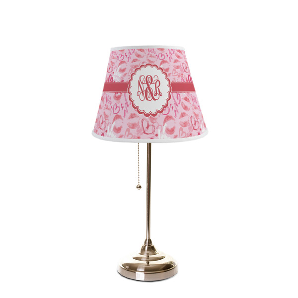 Lips n Hearts Poly Film Empire Lampshade - On Stand