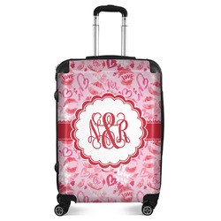 Lips n Hearts Suitcase - 24" Medium - Checked (Personalized)