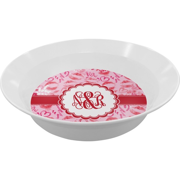Custom Lips n Hearts Melamine Bowl - 12 oz (Personalized)