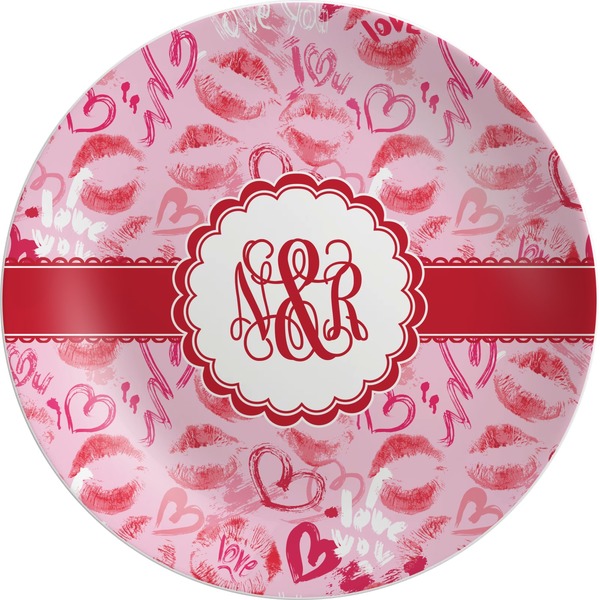 Custom Lips n Hearts Melamine Plate (Personalized)