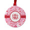 Lips n Hearts Metal Ball Ornament - Front