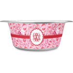 Lips n Hearts Stainless Steel Dog Bowl - Large (Personalized)