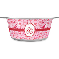 Lips n Hearts Stainless Steel Dog Bowl (Personalized)
