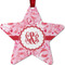 Lips n Hearts Metal Star Ornament - Front