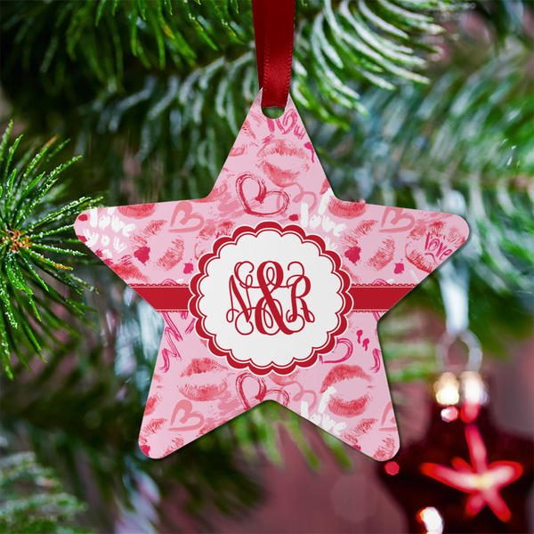 Lips n Hearts Metal Star Ornament - Lifestyle
