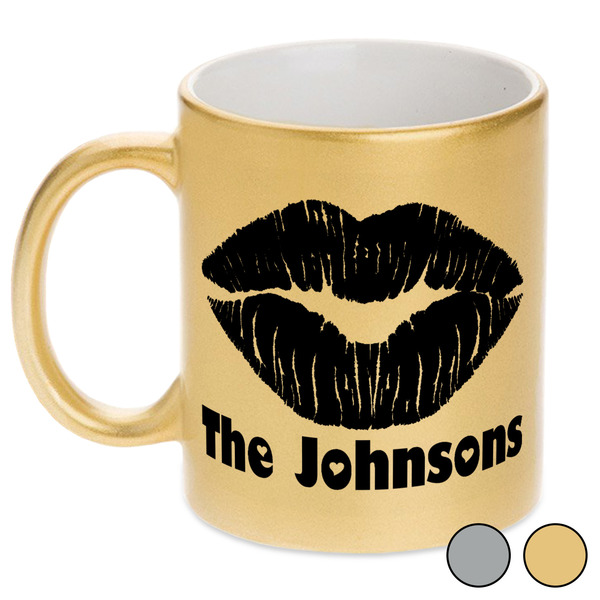 Lips n Hearts Metallic Mugs