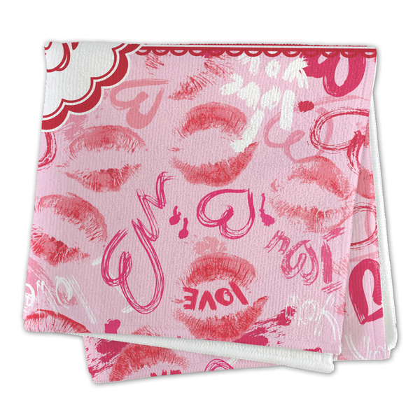 Lips n Hearts Microfiber Dish Rag - FOLDED (square)
