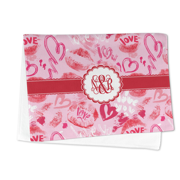 Lips n Hearts Microfiber Dish Towel - FOLDED HALF