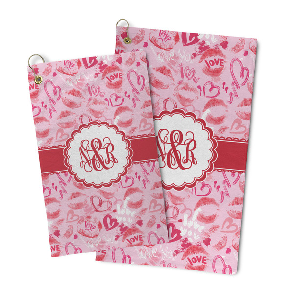Lips n Hearts Microfiber Golf Towel - PARENT/MAIN