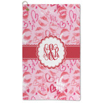 Lips n Hearts Microfiber Golf Towel (Personalized)