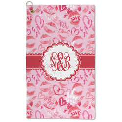Lips n Hearts Microfiber Golf Towel (Personalized)