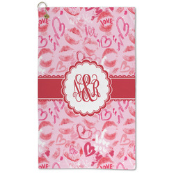 Lips n Hearts Microfiber Golf Towel (Personalized)