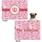 Lips n Hearts Microfleece Dog Blanket - Regular - Front & Back