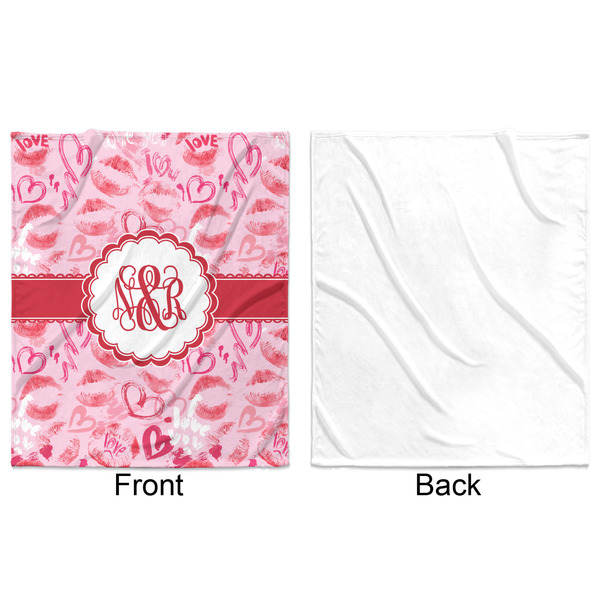 Lips n Hearts Minky Blanket - 50"x60" - Single Sided - Front & Back
