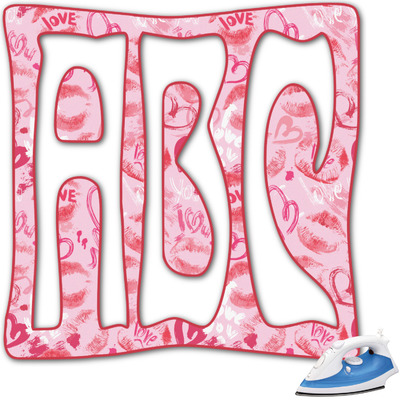 Lips n Hearts Monogram Iron On Transfer (Personalized)