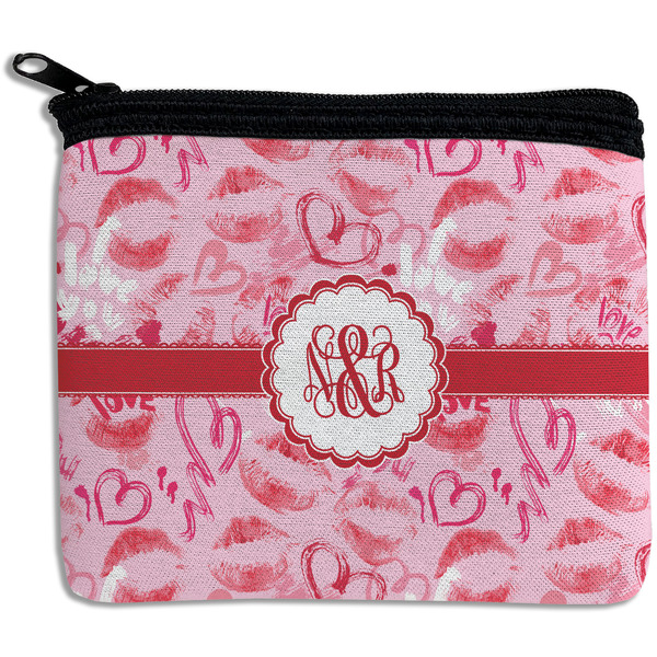 Custom Lips n Hearts Rectangular Coin Purse (Personalized)