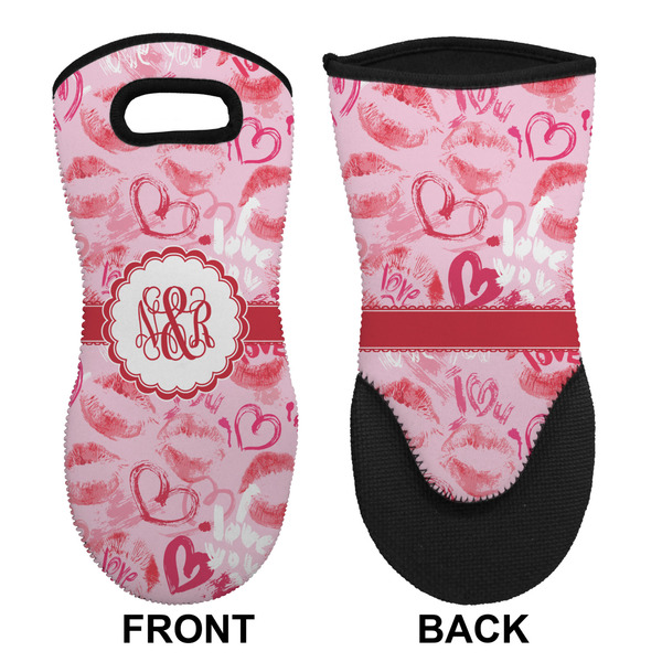 Lips n Hearts Neoprene Oven Mitt (Front & Back)
