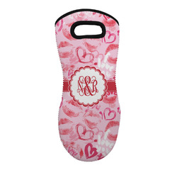 Lips n Hearts Neoprene Oven Mitt w/ Couple's Names