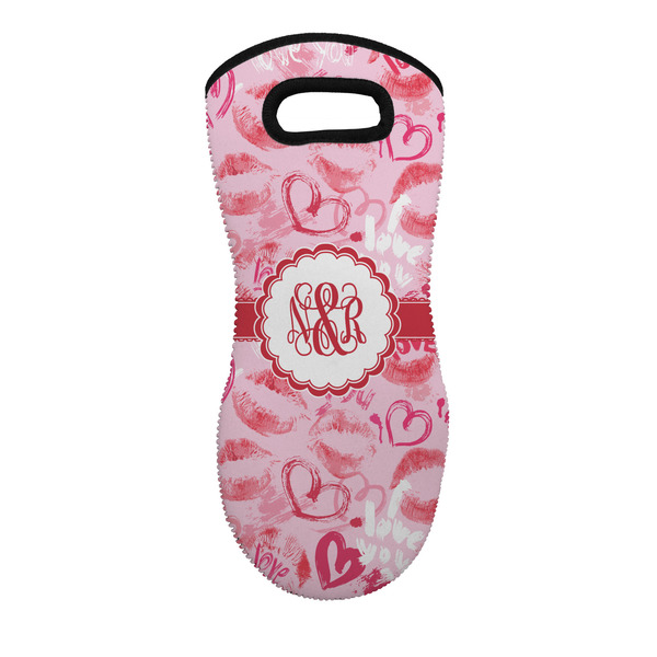 Custom Lips n Hearts Neoprene Oven Mitt w/ Couple's Names
