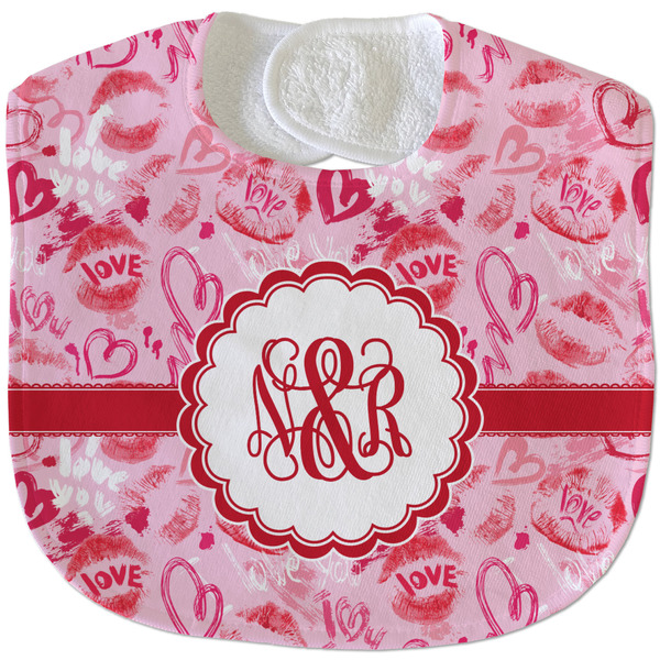 Lips n Hearts New Baby Bib - Closed and Folded