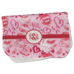 Lips n Hearts Burp Cloth - Fleece w/ Couple's Names