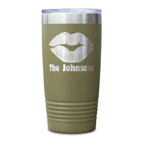 Lips n Hearts Olive Polar Camel Tumbler - 20oz - Single Sided - Approval