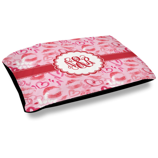 Custom Lips n Hearts Outdoor Dog Bed - Large (Personalized)