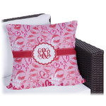 Lips n Hearts Outdoor Pillow - 16" (Personalized)