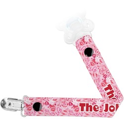 Lips n Hearts Pacifier Clip (Personalized)