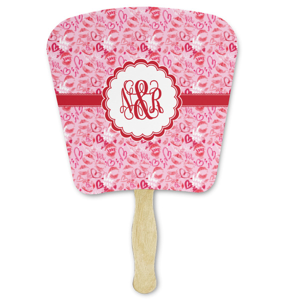 Custom Lips n Hearts Paper Fan (Personalized)