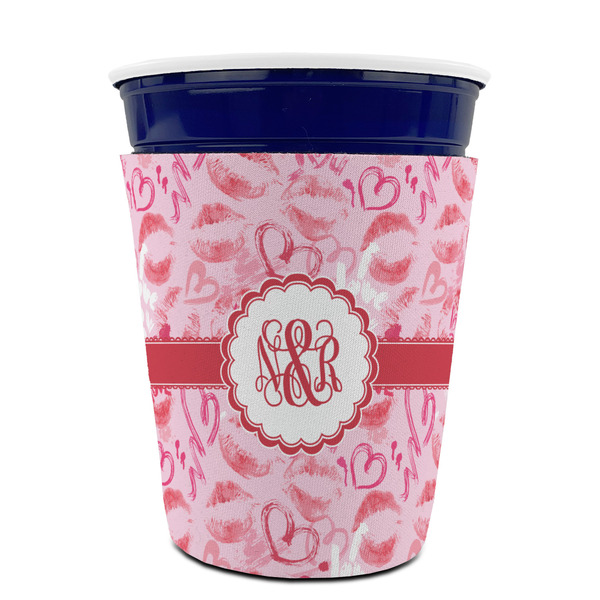 Lips n Hearts Party Cup Sleeves - without bottom - FRONT (on cup)