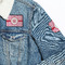 Lips n Hearts Patches Lifestyle Jean Jacket Detail