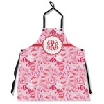 Lips n Hearts Apron Without Pockets w/ Couple's Names