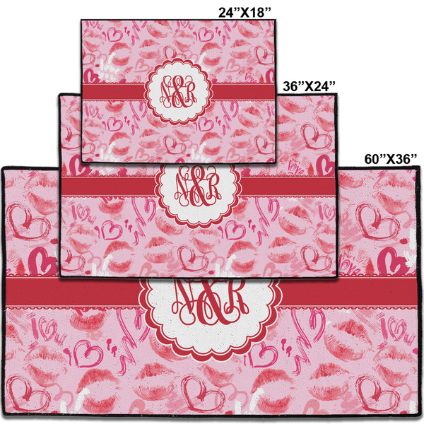 Lips n Hearts Personalized Door Mat - Group Parent IMF