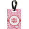 Lips n Hearts Plastic Luggage Tag - Rectangular w/ Couple's Names