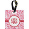 Lips n Hearts Plastic Luggage Tag - Square w/ Couple's Names