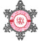 Lips n Hearts Vintage Snowflake Ornament (Personalized)