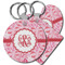 Lips n Hearts Plastic Keychain (Personalized)