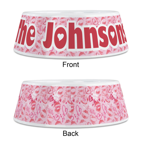 Lips n Hearts Plastic Pet Bowls - Medium - APPROVAL