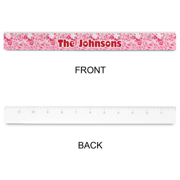 Lips n Hearts Plastic Ruler - 12" - APPROVAL
