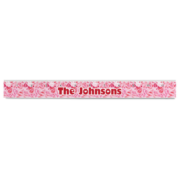 Lips n Hearts Plastic Ruler - 12" - FRONT