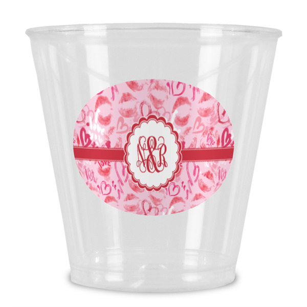 Custom Lips n Hearts Plastic Shot Glass (Personalized)