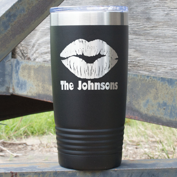Custom Lips n Hearts 20 oz Stainless Steel Tumbler (Personalized)