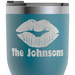 Lips n Hearts RTIC Tumbler - Dark Teal - Laser Engraved - Single-Sided (Personalized)