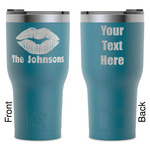 Lips n Hearts RTIC Tumbler - Dark Teal - Laser Engraved - Double-Sided (Personalized)