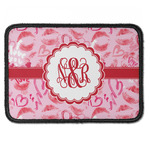 Lips n Hearts Iron On Rectangle Patch w/ Couple's Names