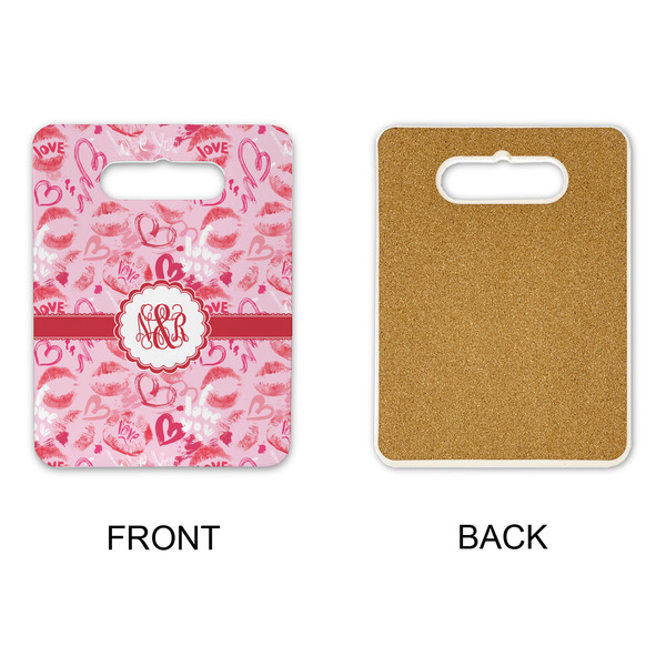 Lips n Hearts Rectangle Trivet with Handle - APPROVAL